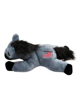 Vintage TY Plush Donkey US Flag On side 13 inch Beanie Buddies 2000